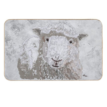 Sheep in Winter  Animal Decor Durable Bath Mat