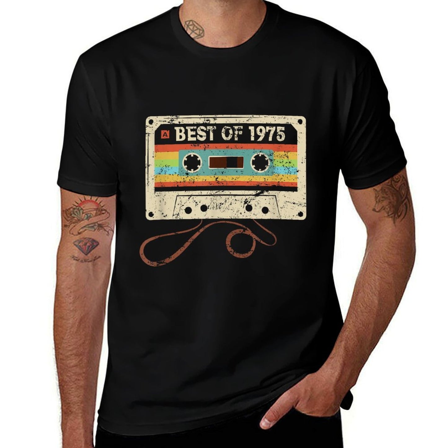 Best 1975 Vintage 50 Year Old Bday Men Women 50th Birthday  Stretchy T-Shirt