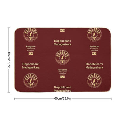 Madagascar Passport  Eco-Friendly Bath Mat
