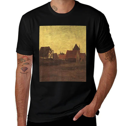Van Gogh Farmhouses in Loosduinen Near The Hague at Twilight Premium  Easy-care T-Shirt