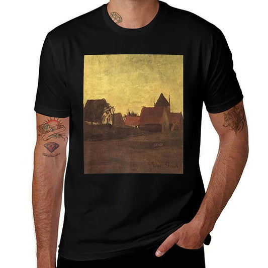 Van Gogh Farmhouses in Loosduinen Near The Hague at Twilight Premium  Easy-care T-Shirt