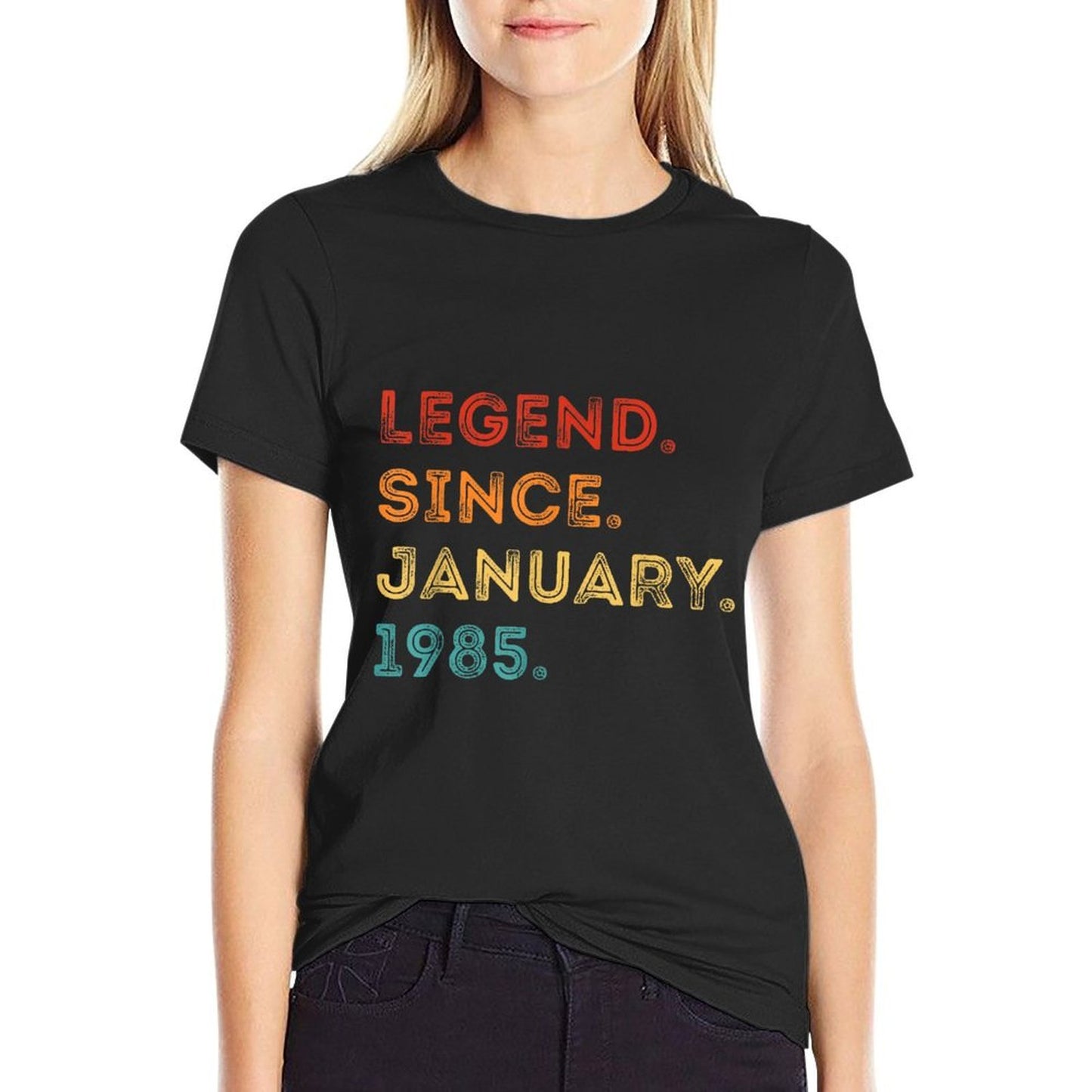 Retro 40 Years Old Legend Since January 1985 40th Birthday  Easy-care T-Shirt