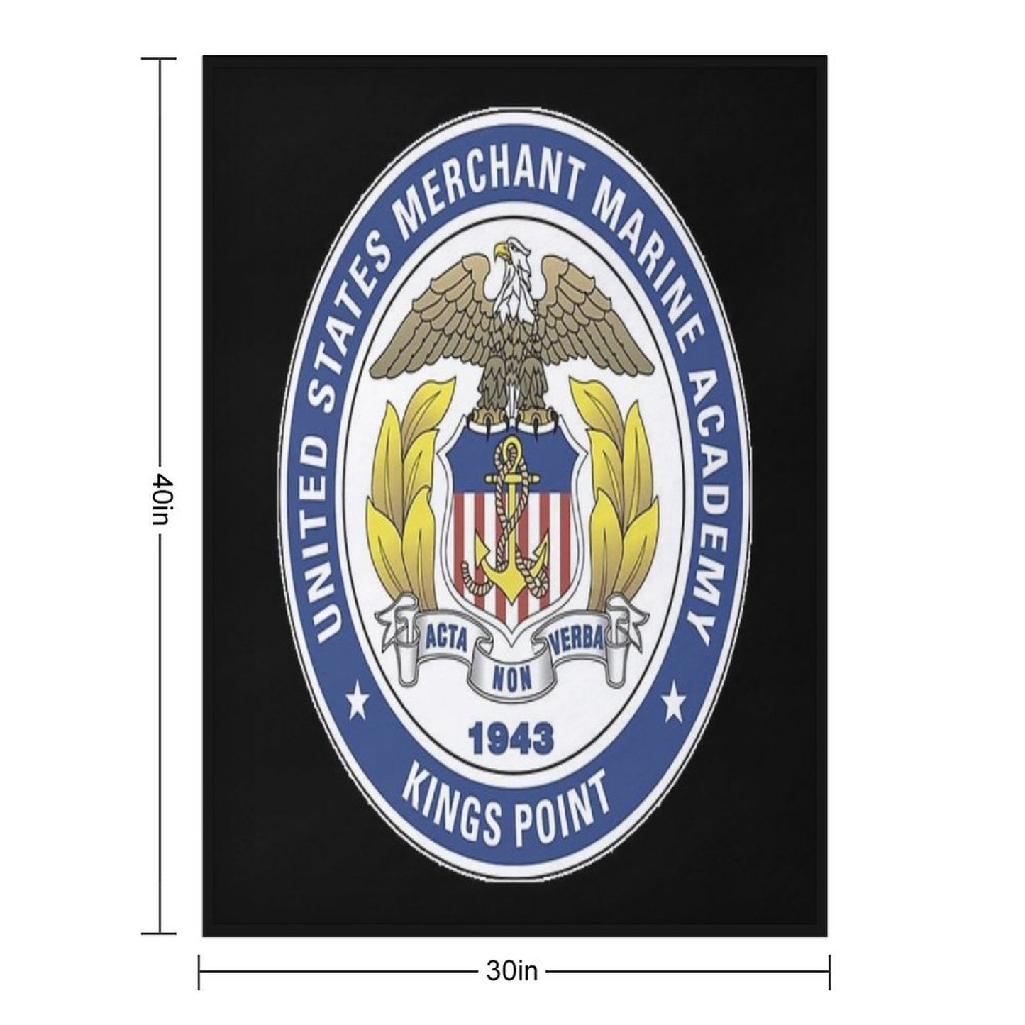 Merchant Marine Academy Logo Velvety-soft Throw Blanket