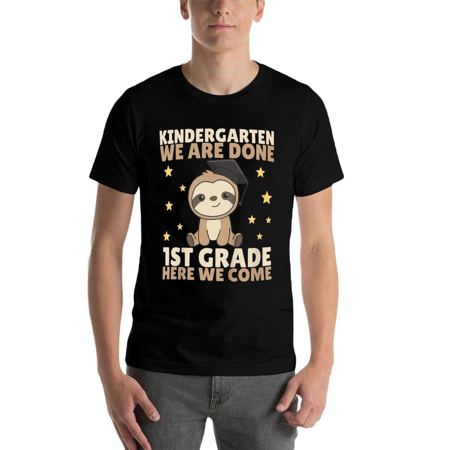 Kids Kids Kindergarten Graduate Sloth Graduation  Moisture-wicking T-Shirt