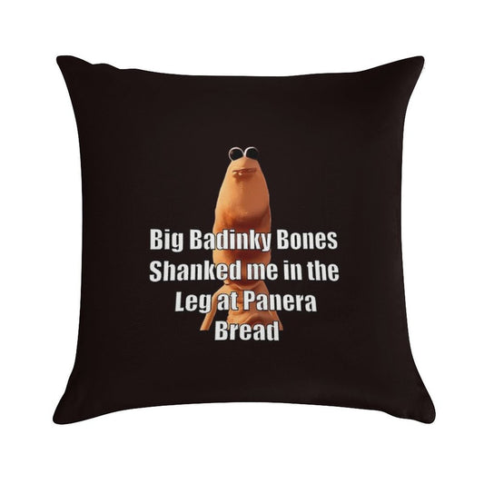 Marcus The Worm Big Badinky Bones Shanked Me Soft Decorative Cover Throw Pillow