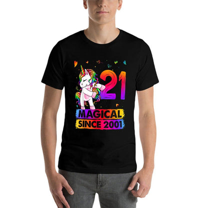21 Year Old Unicorn Flossing 21st Birthday Unicorn Party  Lightweight T-Shirt