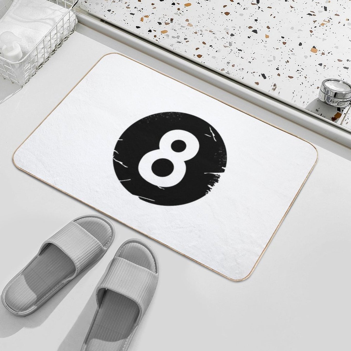 8 BALL BILLIARDS POOL EIGHT-BALL  Pet-Safe Bath Mat