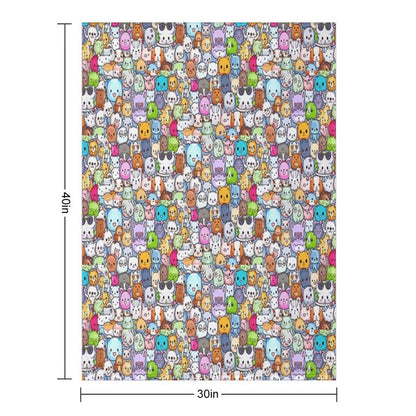 Lovely Kawaii Monsters Plush Throw Blanket