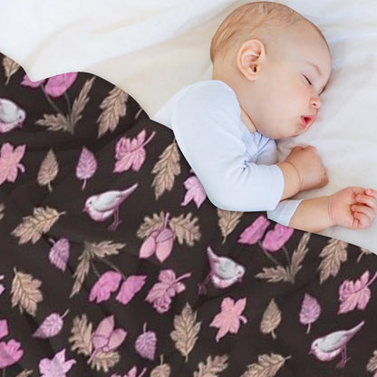 Folk Autumn Mauve Multi-functional Throw Blanket