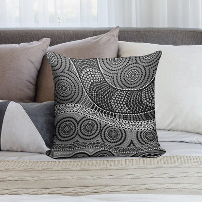Australian Aboriginal Art Soft Fade-Resistant Throw Pillow