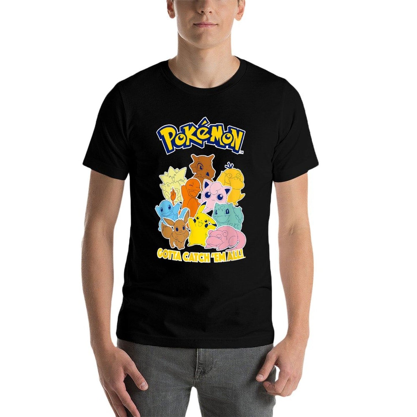 Pokémon Group Shot Gotta Catch 'Em All Cute Poster  Relaxed-fit T-Shirt