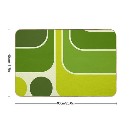 Retro Geometric Design 631  Anti-Trip Bath Mat