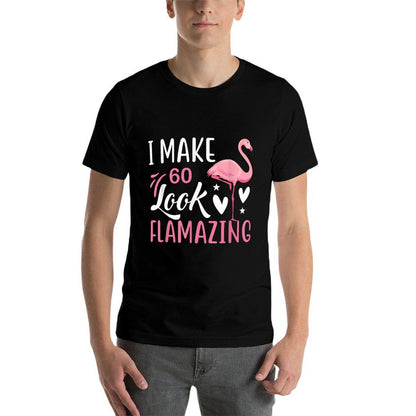 I Make 60 Look Flamazing Cute Flamingo 60th Birthday  Lightweight T-Shirt
