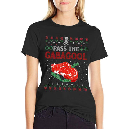 Pass The Gabagool Tacky Ugly Christmas Sweater For Men Women  Vintage-inspired T-Shirt