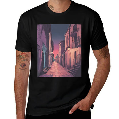 City Alley Twilight Pastel Mystery Premium  Slim-fit Cut T-Shirt