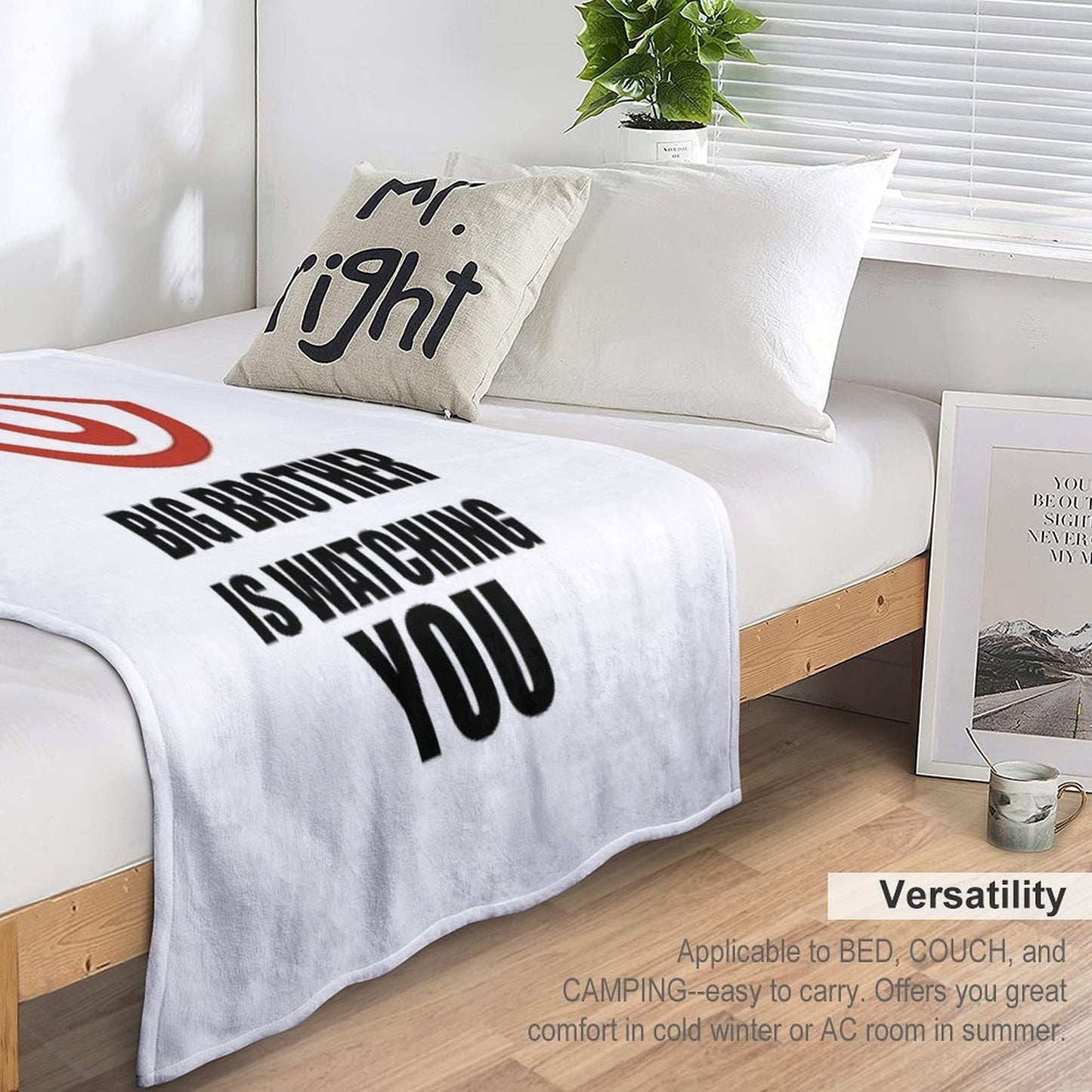 Big Brother Is Watching You. 1984 George Orwell. Shrink-resistant Throw Blanket