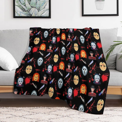 Legends Of Horror - Slasher Edition Wrinkle-free Throw Blanket