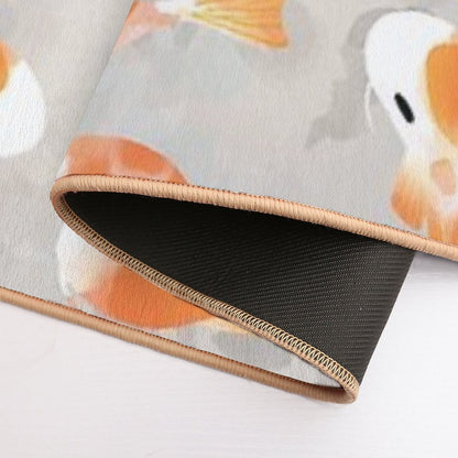 Japanese Koi Fish  Fade-Resistant Bath Mat