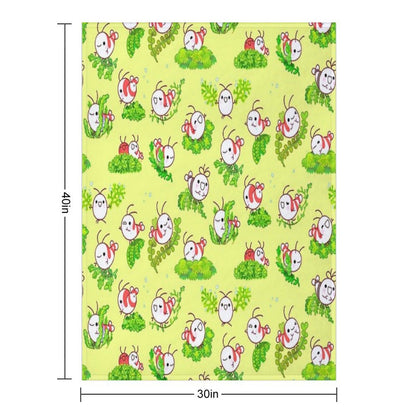 Shy Shrimp And Moss Multi-functional Throw Blanket