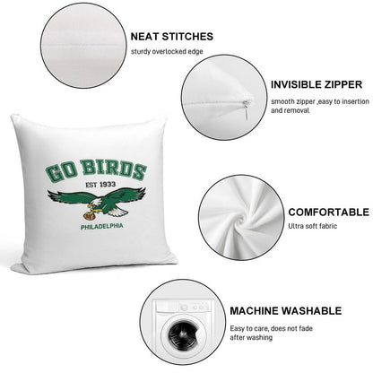 Art - Philadelphia Eagles Soft Bedroom Essential Throw Pillow