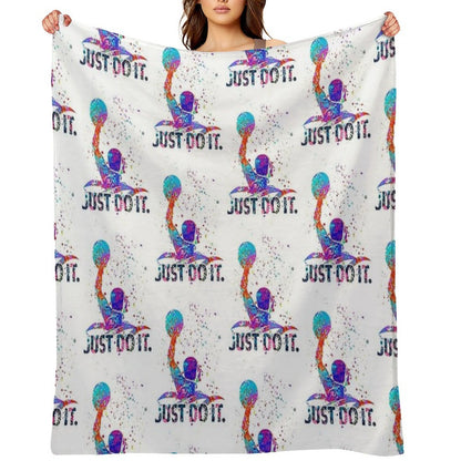 Water Polo Color Art Gift-ready Throw Blanket
