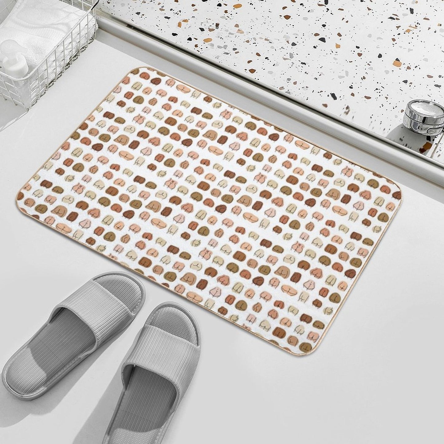 Love Butts - Shapes And Sizes  Versatile Bath Mat