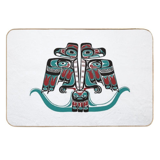 Northwest Native Art Haida Tlingit Thunderbird  Absorbent Bath Mat