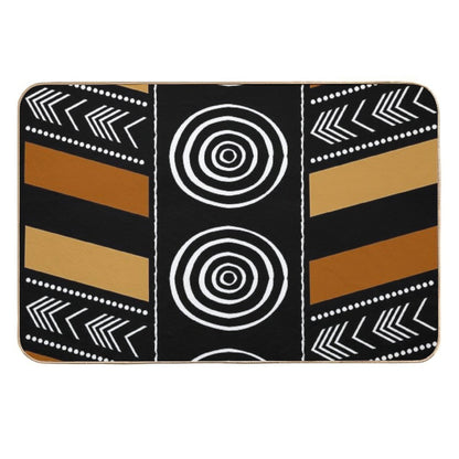 African Mud Cloth Artistry Art  Long-Lasting Bath Mat