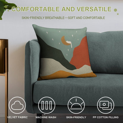 Cat Landscape 203 Soft Easy Maintenance Throw Pillow