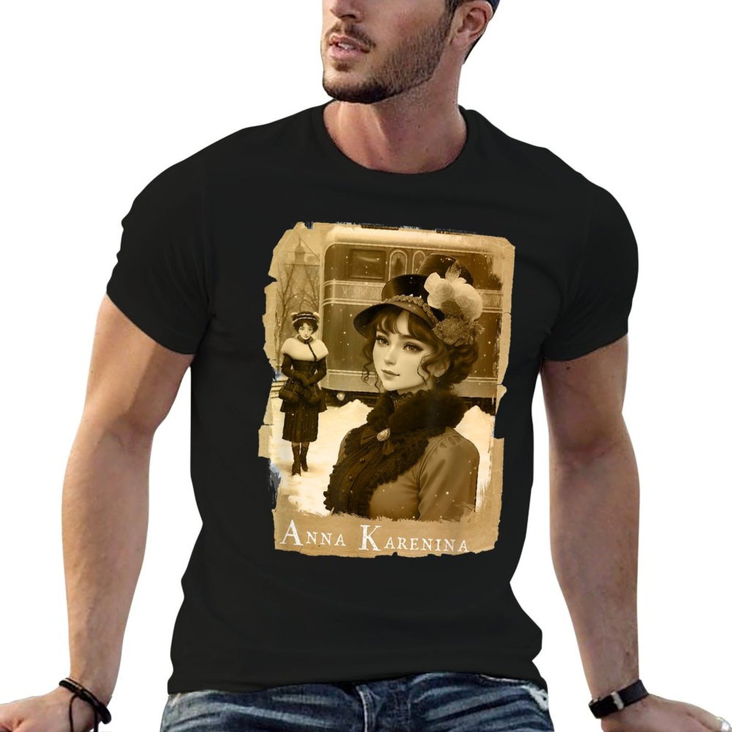 Anna Karenina Leo Tolstoy  Oversized Silhouette T-Shirt