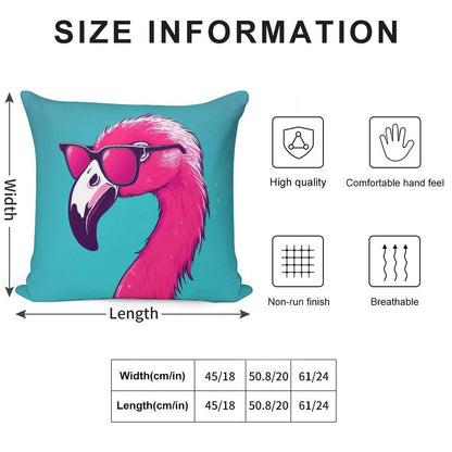 Hot Pink Flamingo Soft Home Decor Throw Pillow