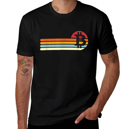 Vintage Retro Bitcoin  Tagless Design T-Shirt