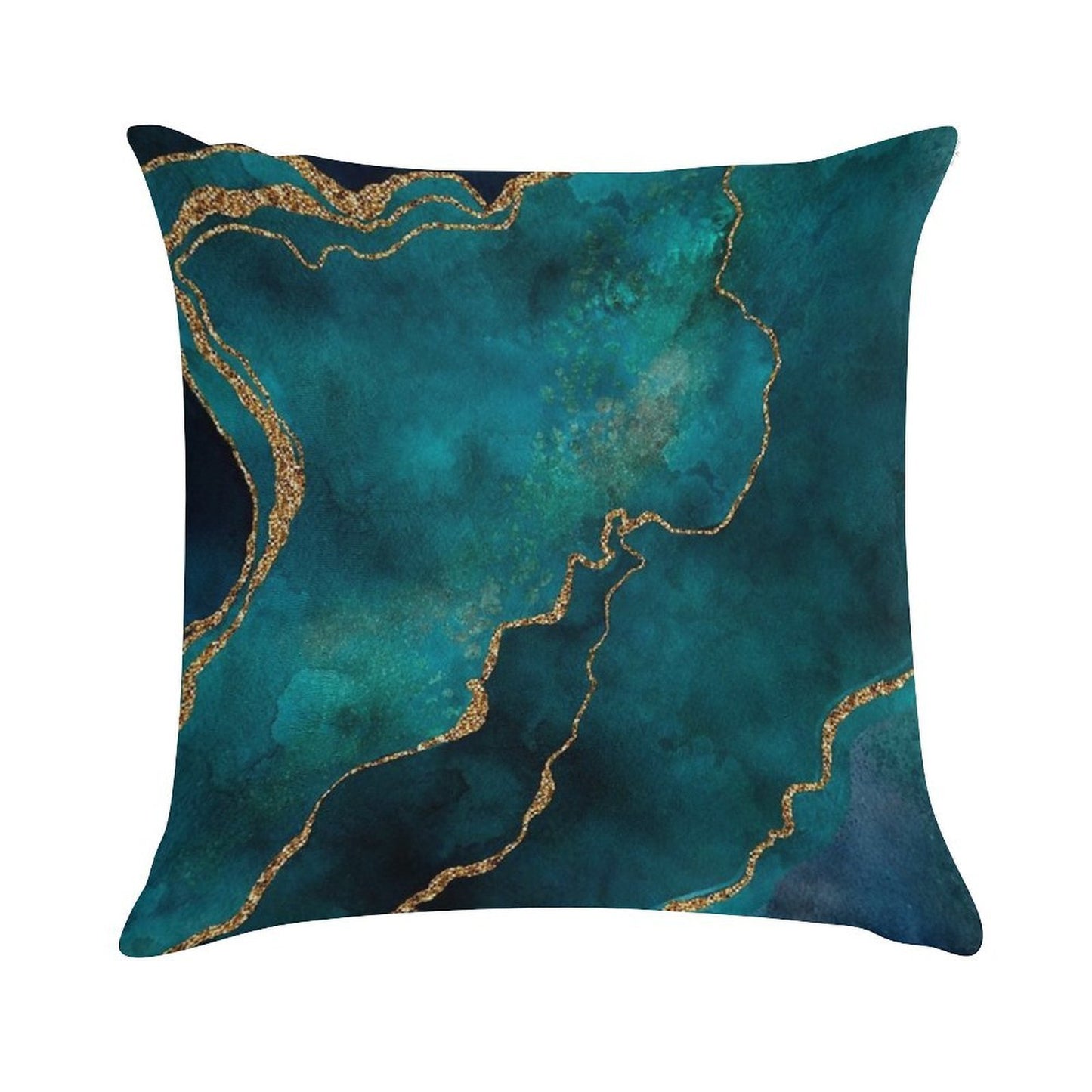 Golden Gemstone Glamour Mineral Soft Ultra-Soft Texture Throw Pillow