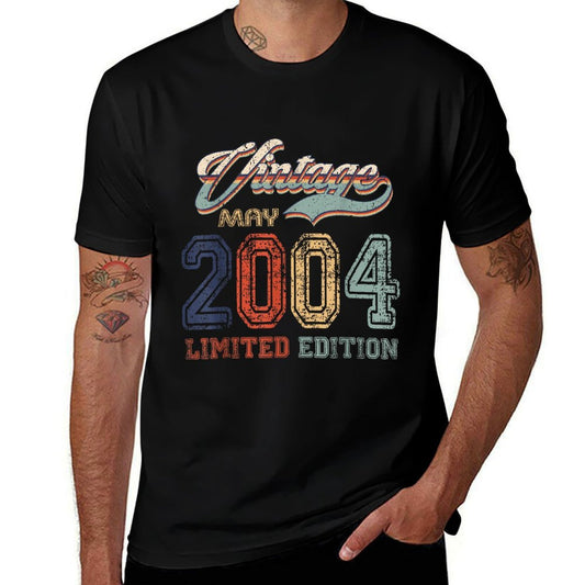 21 Years Old Retro Vintage May 2004 Funny 21st Birthday  Versatile T-Shirt