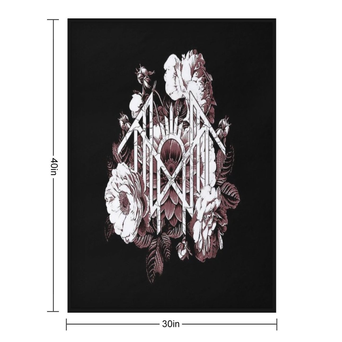 Official Merchandise Sleep Token - Her Heart Blooms Beneath A Crimson Rose Velvety-soft Throw Blanket