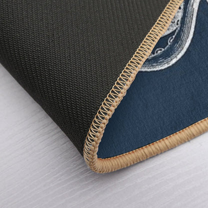 Vintage Octopus Kraken Engraving  Non-Slip Bath Mat