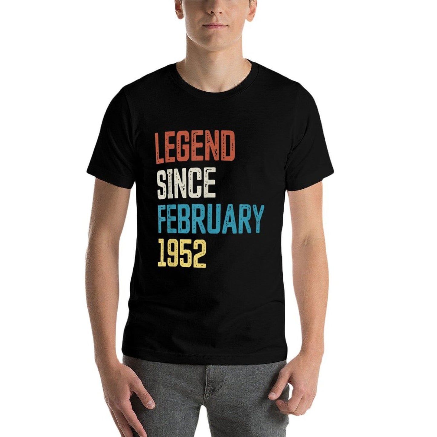 70th Birthday Vintage Born in February 1952 Birthday  Lightweight T-Shirt