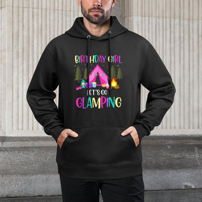 Lets Go Glamping Birthday Supplies Happy Glamper Camping Colorfast Hoodie