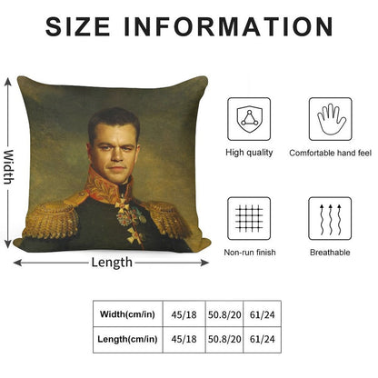 Matt Damon - Replaceface Soft Anti-Pilling Throw Pillow