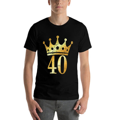 Crown Number 40 (Antique Yellow) 40th Birthday  Eco-friendly Material T-Shirt