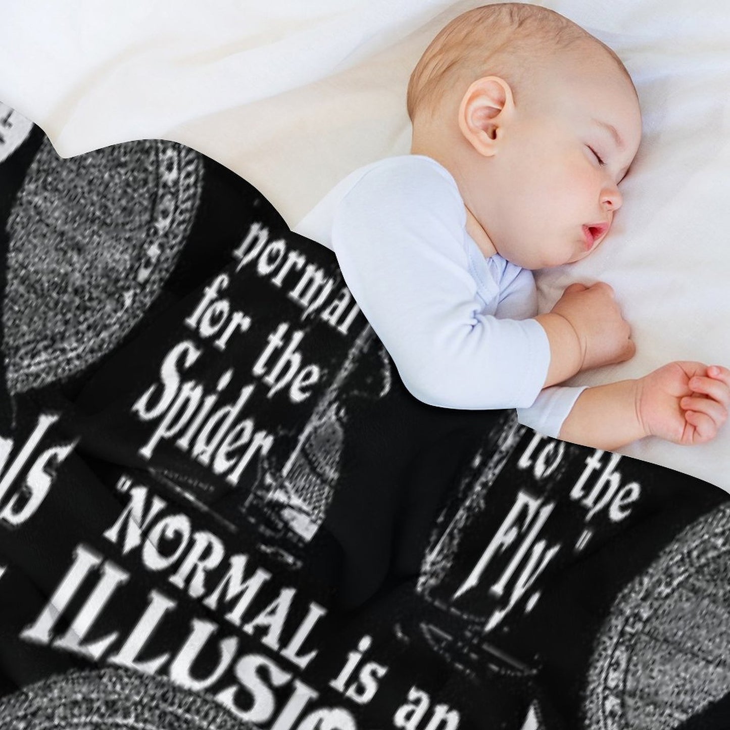 Morticia Addams-Normal Is An Illusion... Anti-pilling Throw Blanket
