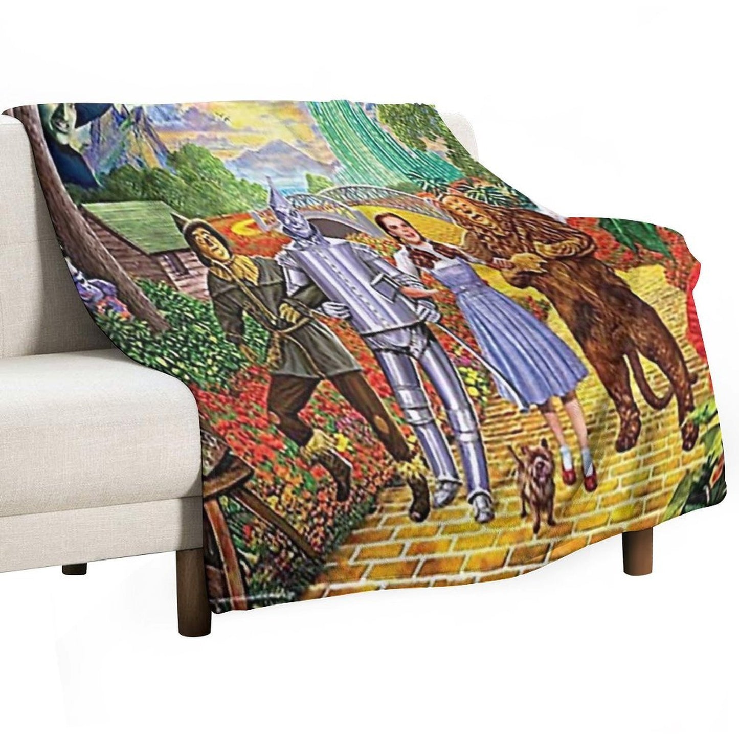 Follow The Yellow Brick Road - Wizard Of Oz Multi-functional Throw Blanket