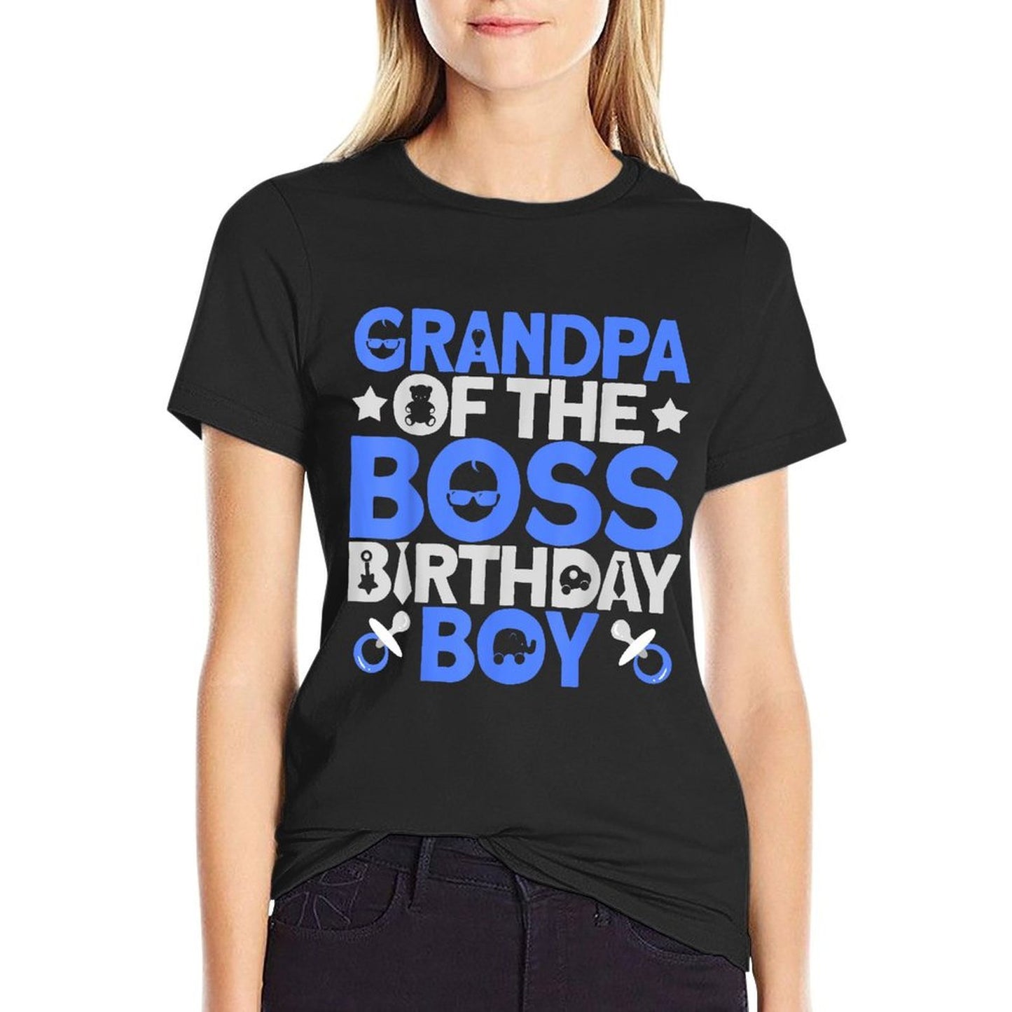 Grandpa Of The Boss Birthday Party Outfit Like A Boss  Breathable T-Shirt