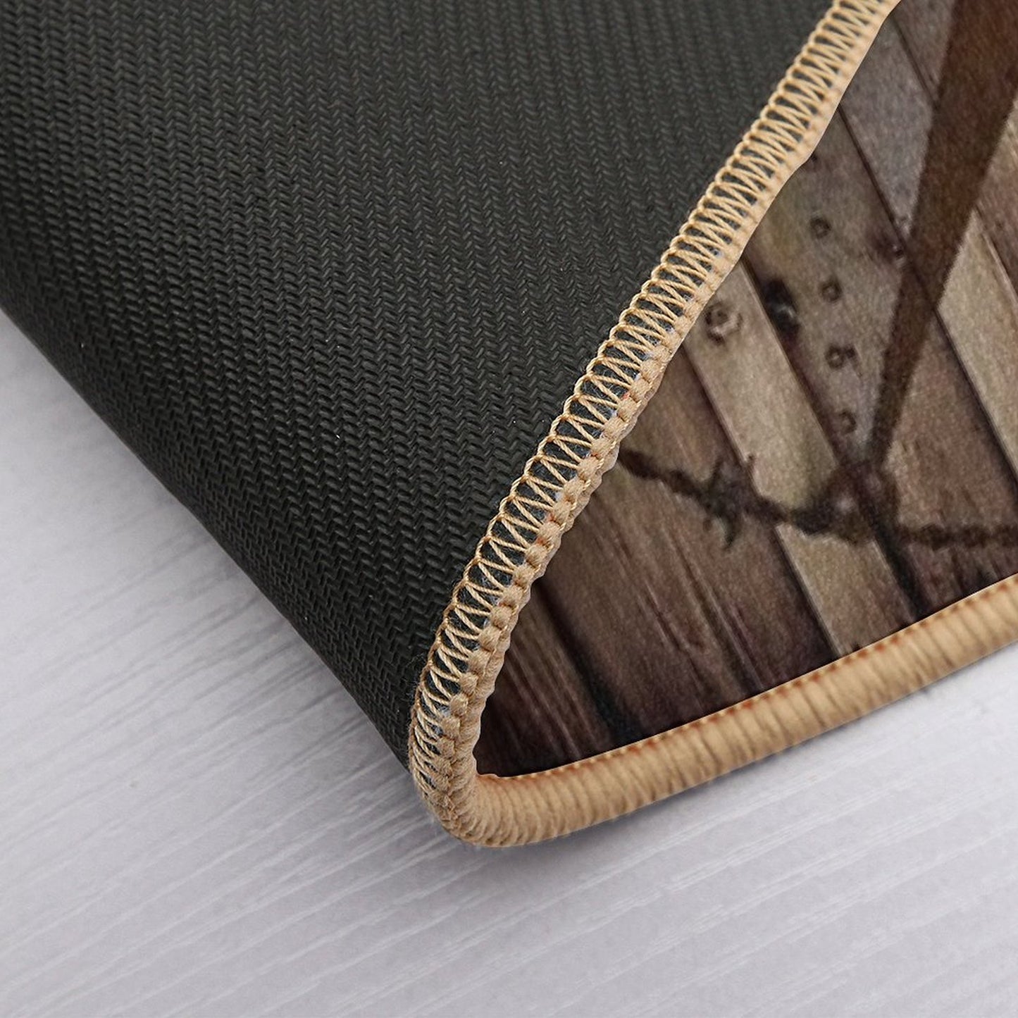 Primitive Western Country Barn Wood Grunge Star Durable Bath Mat