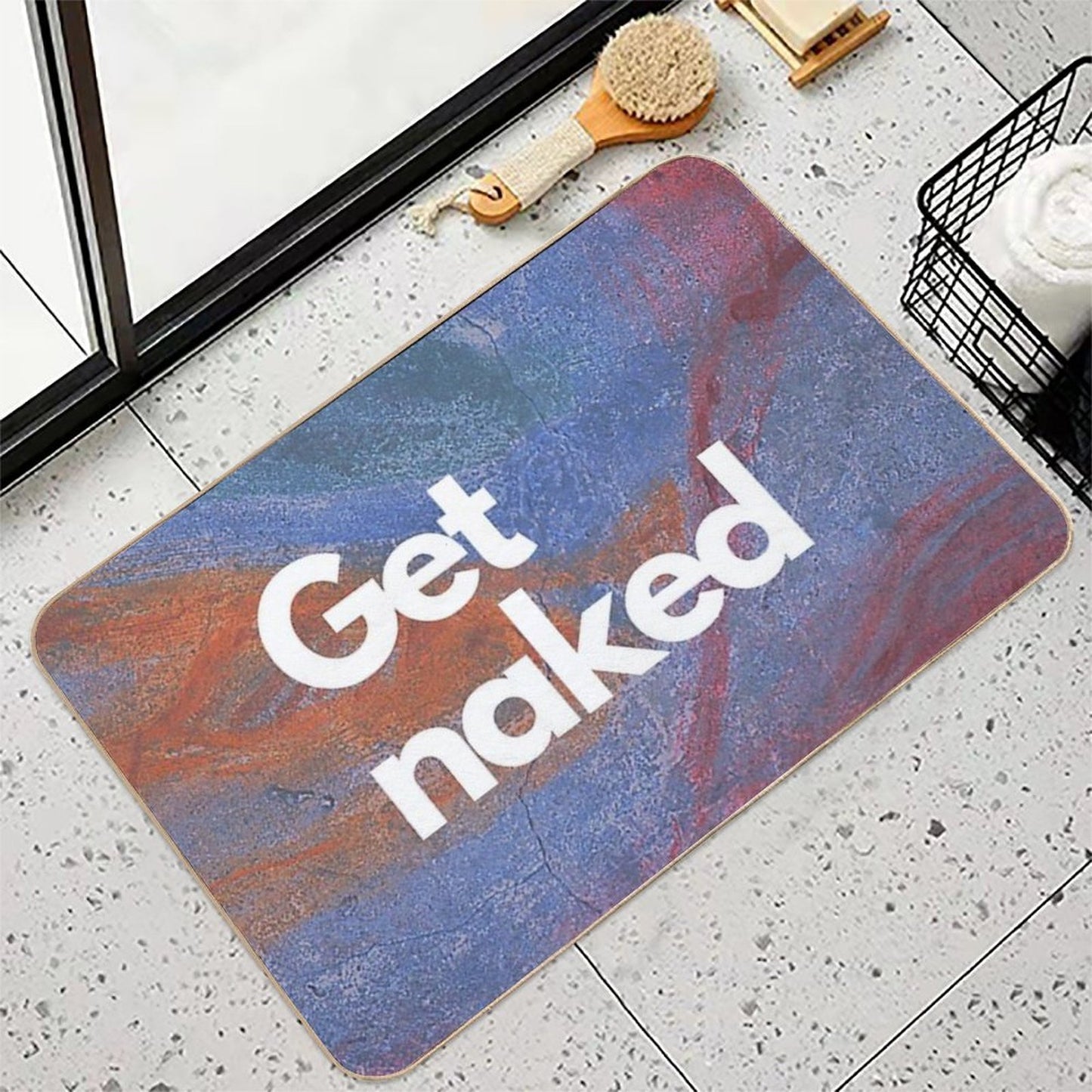 GET NAKED Colourful Marble  Multi-Purpose Bath Mat