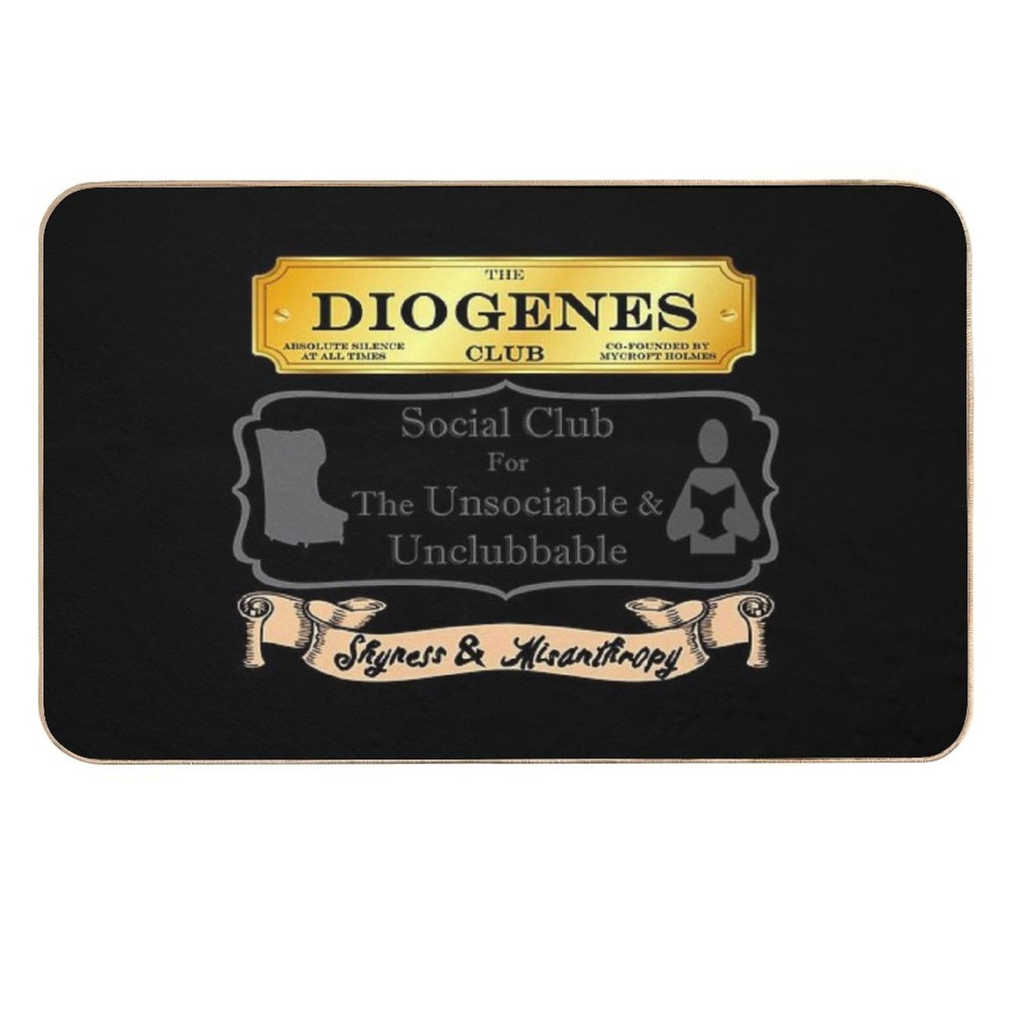 Mycroft Holmes - Diogenes Club - For The Unsociable & Unclubbable  Rapid-Drying Bath Mat