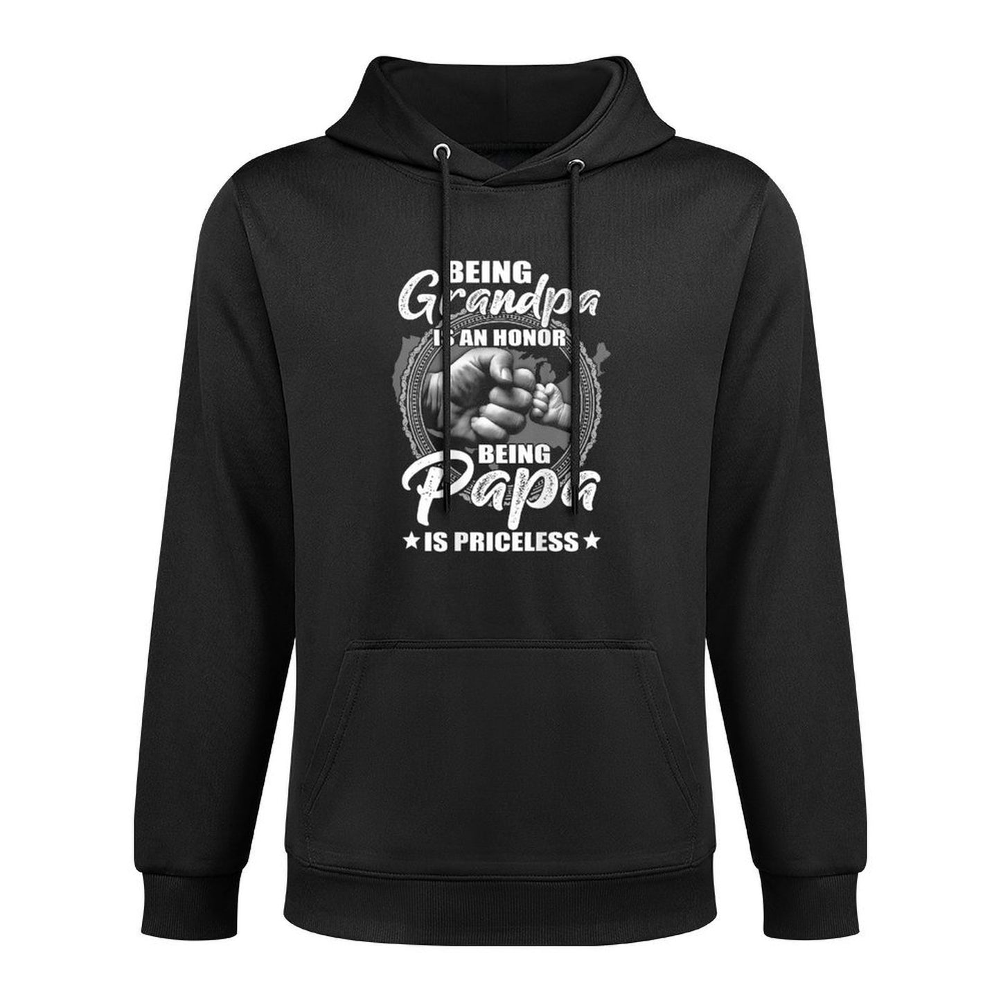 Being Grandpa Is An Honor Being PaPa Is Priceless (on Back) Unisex Design Hoodie