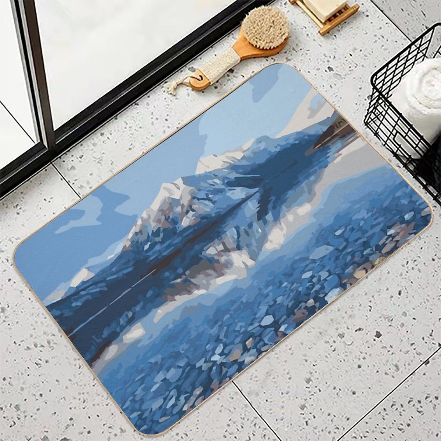 Glacier National Park Lake MacDonald  Dirt-Trapping Bath Mat