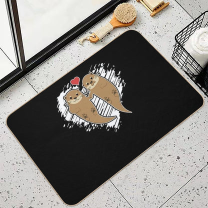 Otter - Otters In Love  Eco-Friendly Bath Mat