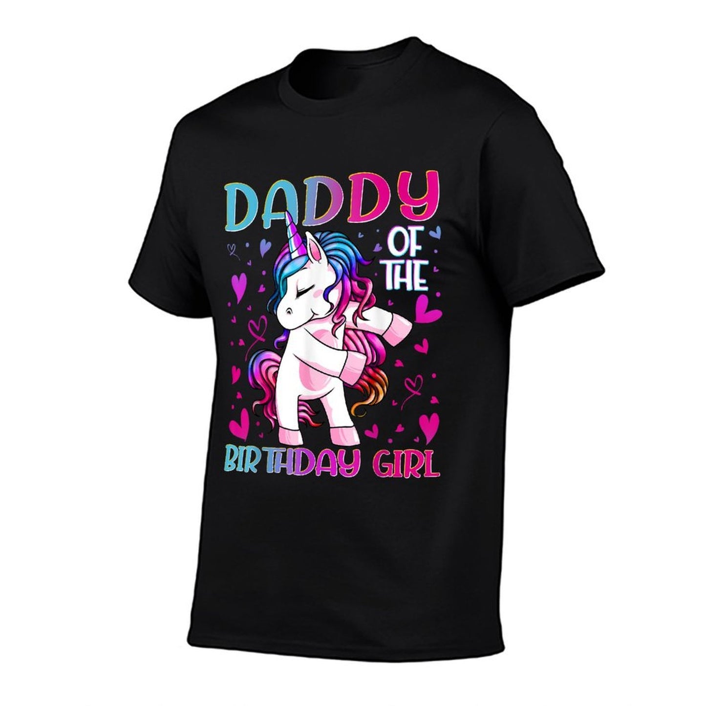 Daddy of The Birthday Girl Flossing Unicorn Dad Daddy Gifts  Relaxed-fit T-Shirt